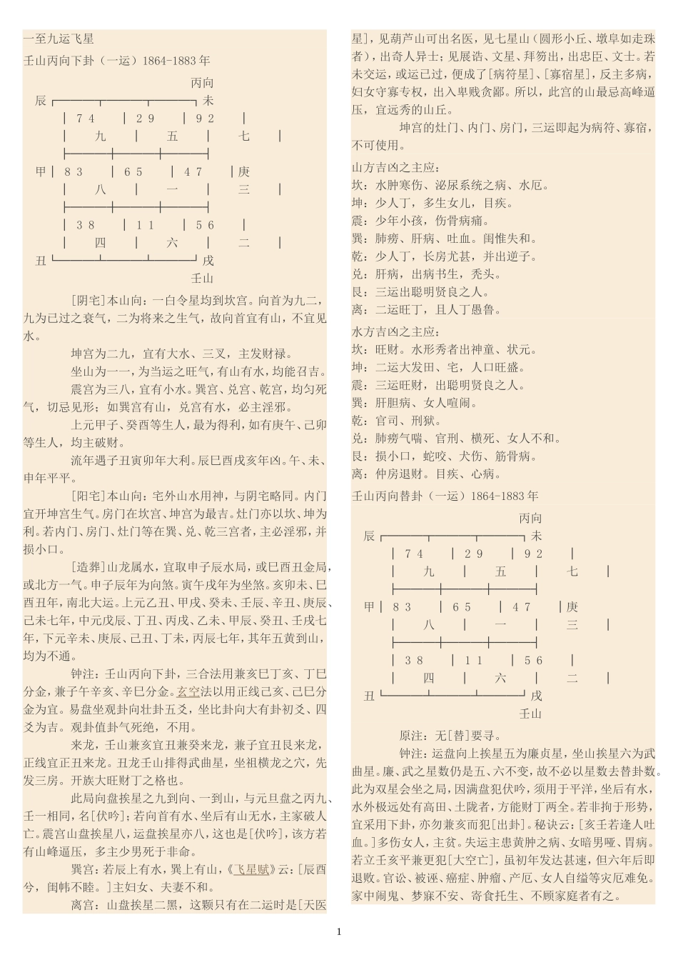 一至九运飞星_第1页