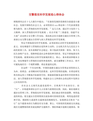交警落实科学发展观心得体会 (000001)