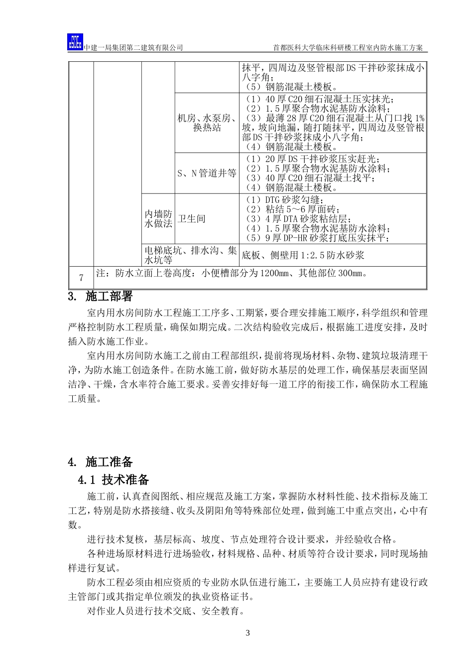 室内防水施工方案_第3页