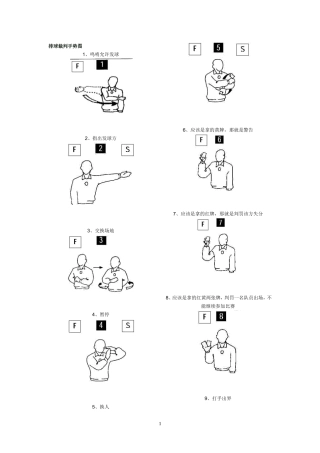 排球裁判手势图1