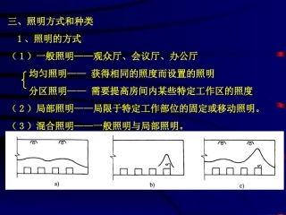 三、照明方式和种类