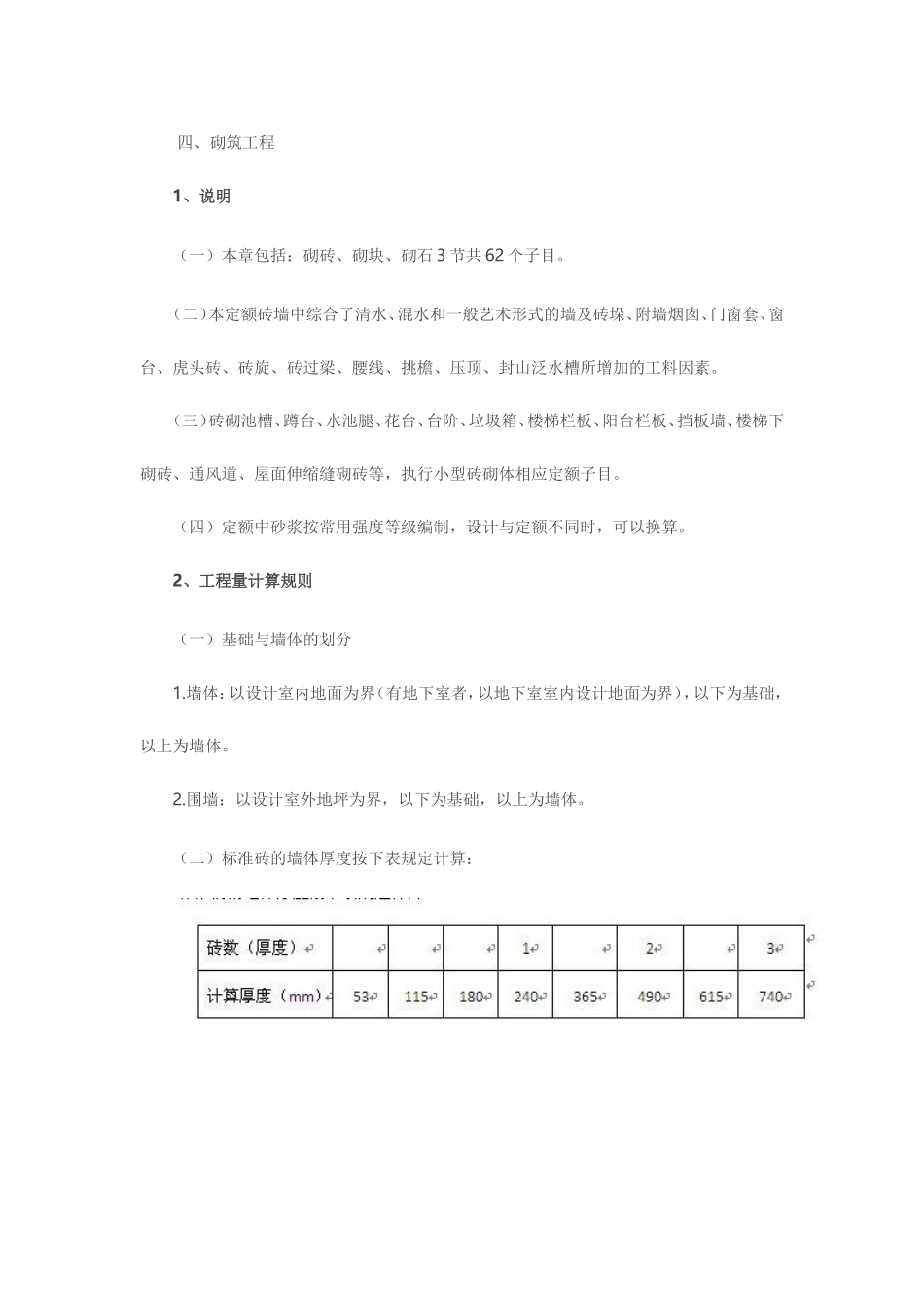 土建工程计量( 定额算法)—砌筑工程_第1页