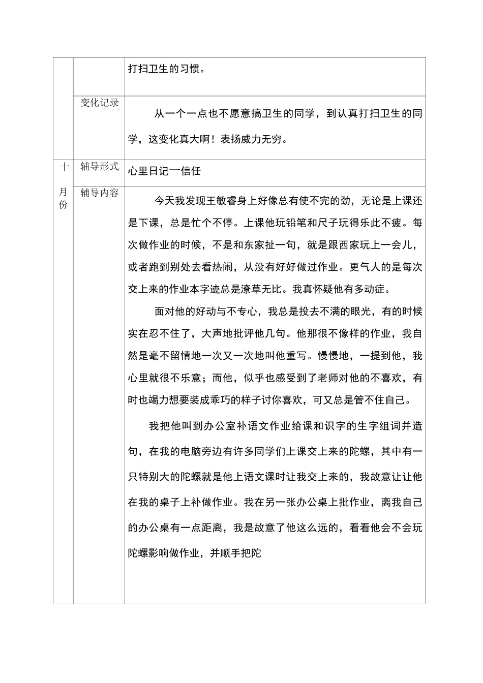 特殊群体学生辅导记录_第3页
