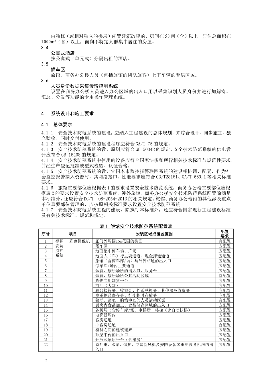 上海市旅馆、商务楼安全防范验收标准_第2页