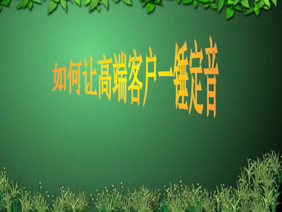 如何让高端客户一锤定音20页_第1页