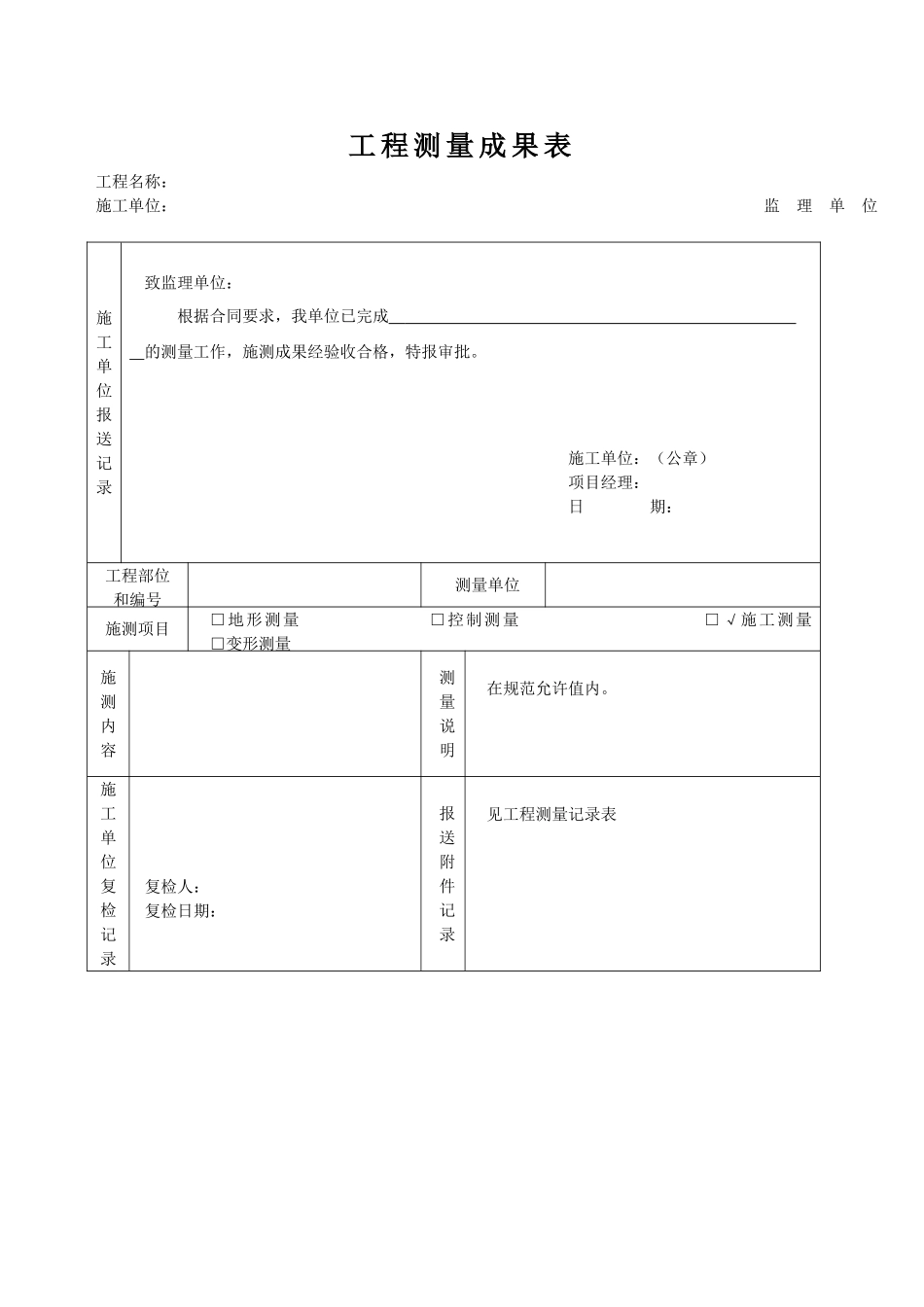 排水沟工程施工表格_第2页
