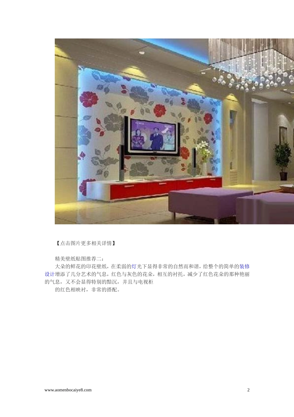 精美壁纸贴图推荐打造出完美的电视背景墙_第2页