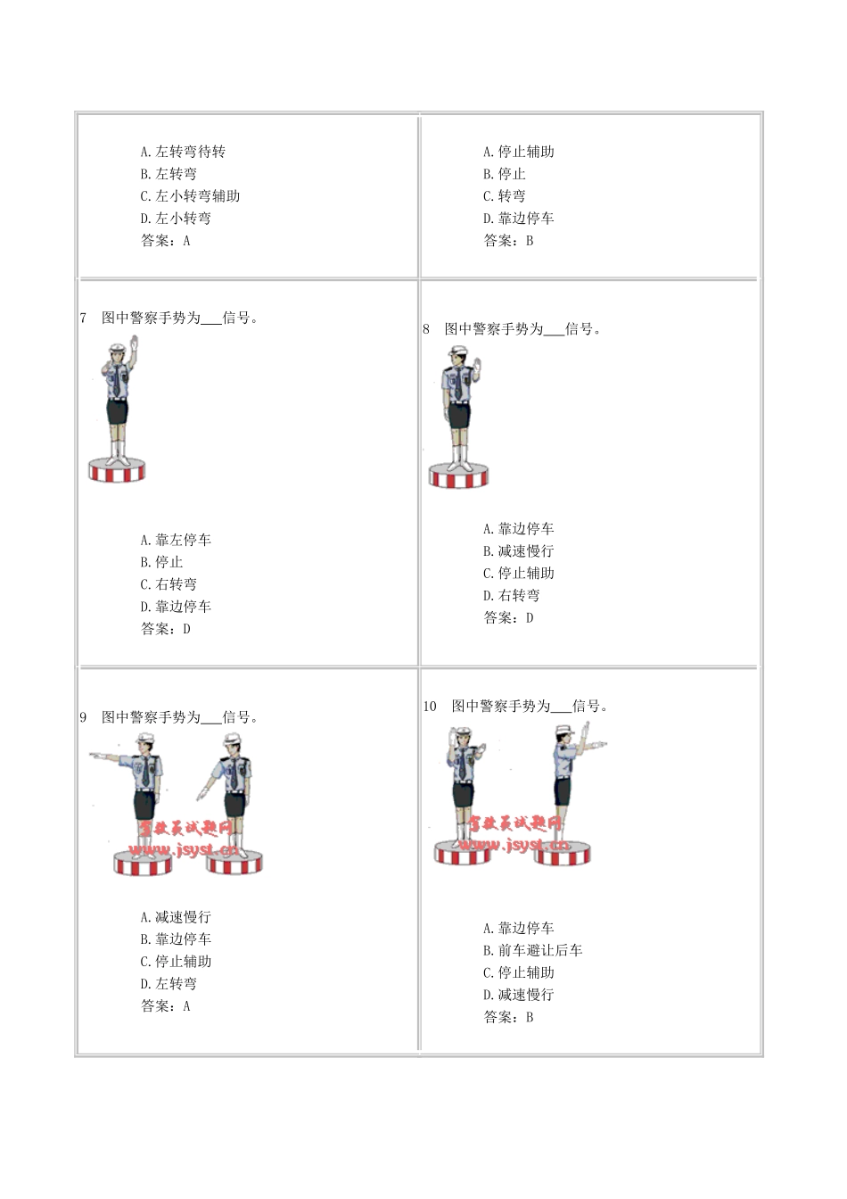 驾驶员考试警察手示图_第2页