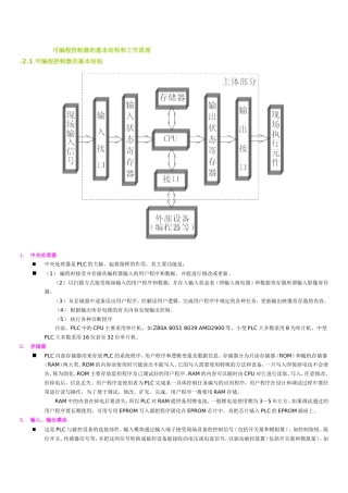 可编程控制器的基本结构和工作原理