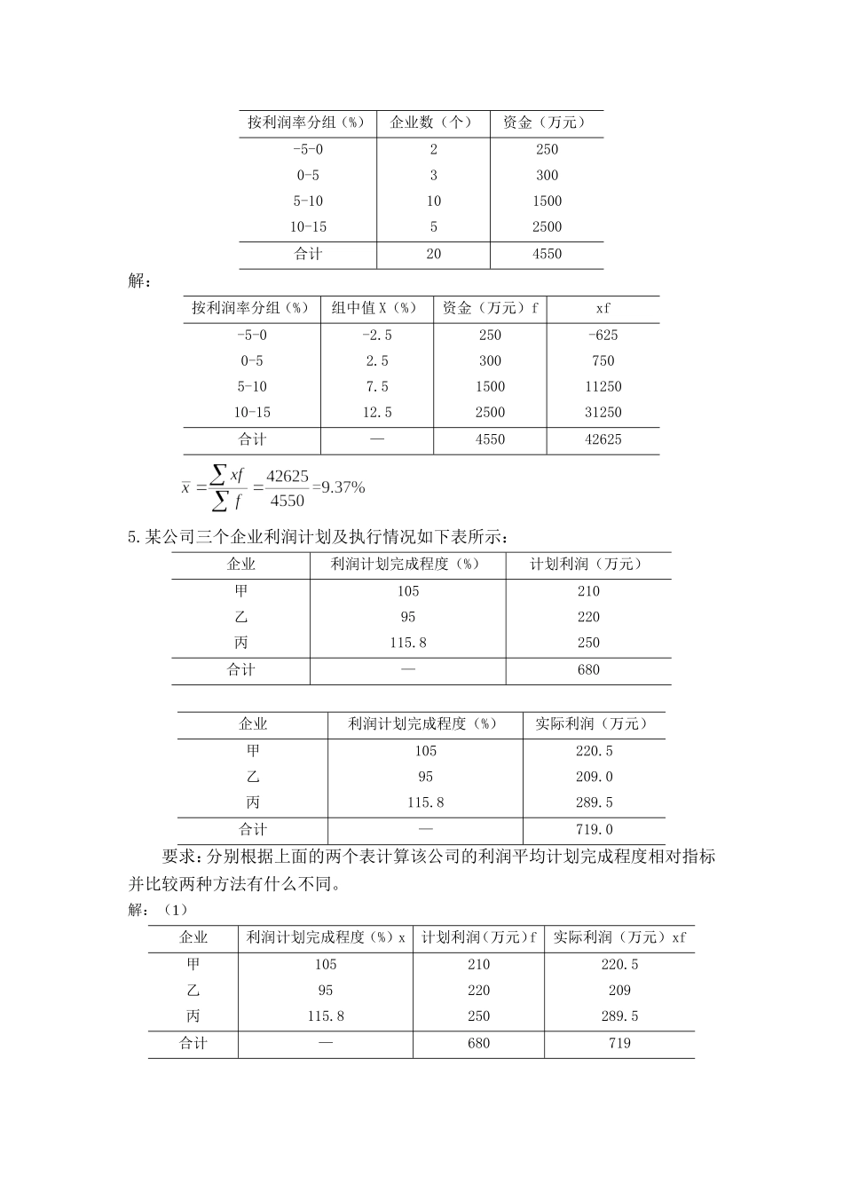 统计习题——第四章 数据特征的度量_第2页