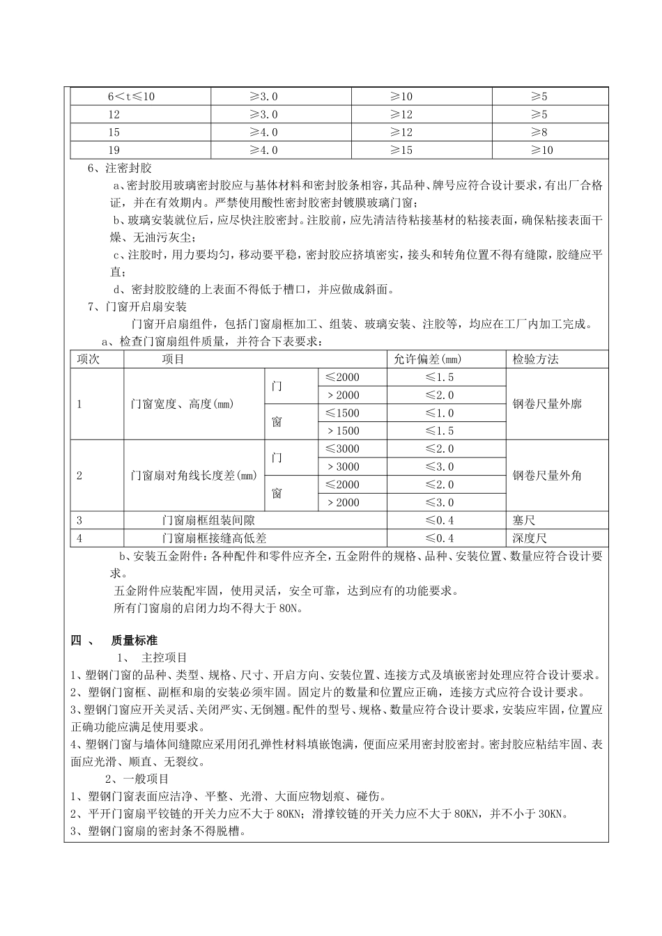 马集镇万顷良田安置区工程塑钢门窗安装安全技术交底.2013_第3页