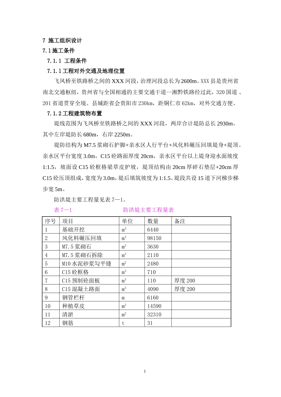 防洪治理工程施工组织设计1_第1页