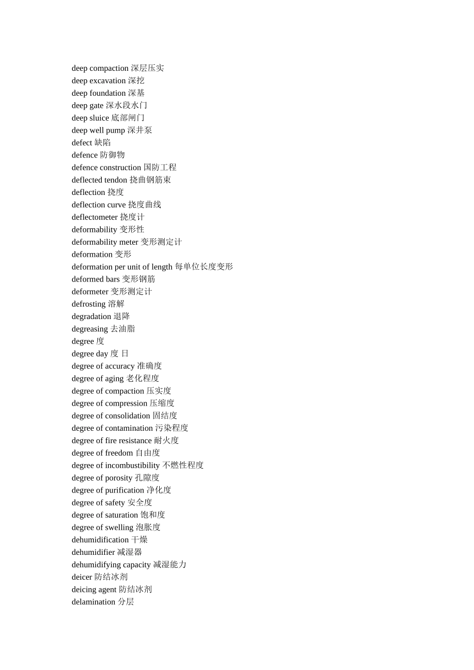 建筑专业英语词汇(D)_第3页