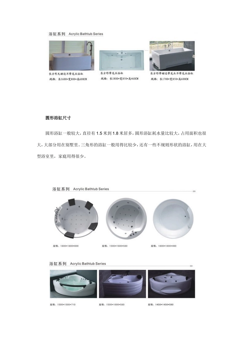 各种浴缸尺寸_第3页