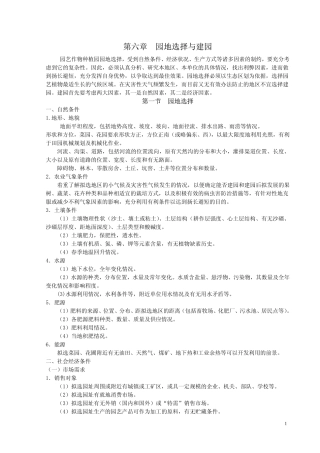 园地选择与建园
