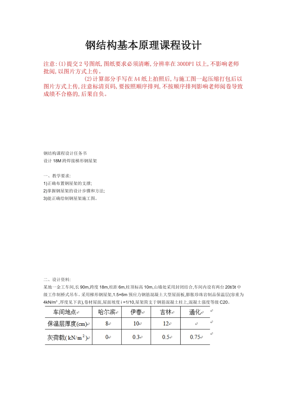 钢结构基本原理课程设计_第1页