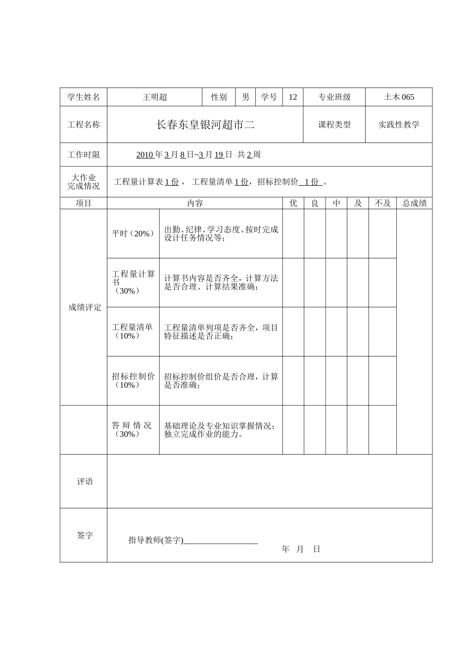 工程量清单计价表格_第2页