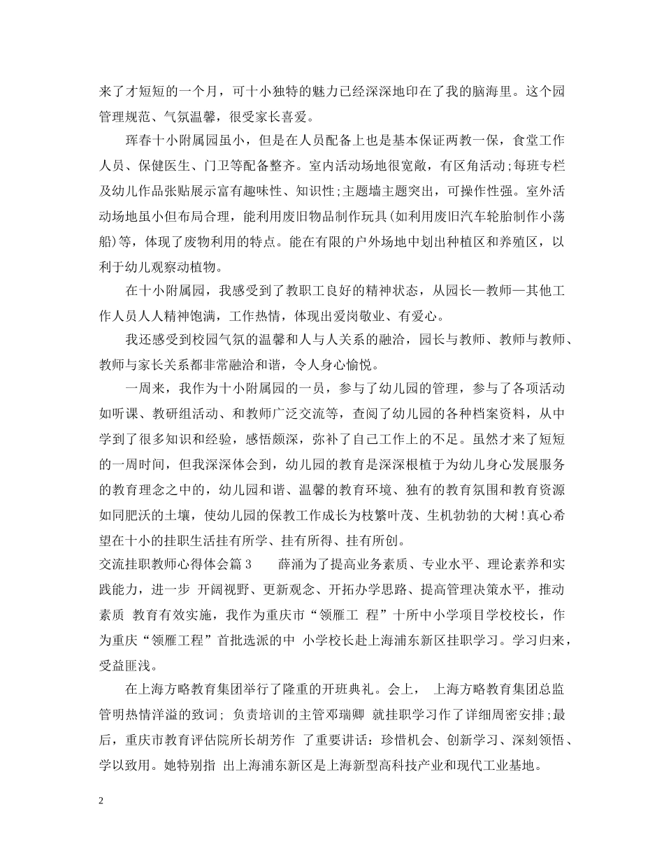 交流挂职教师心得体会 _第2页