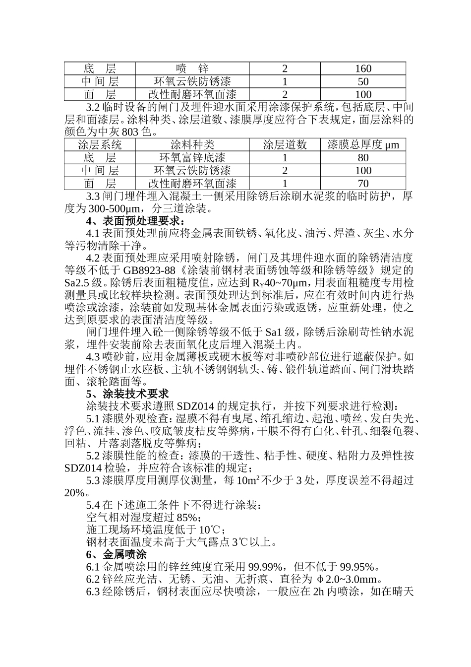 水电站闸门喷锌工程 方案_第3页