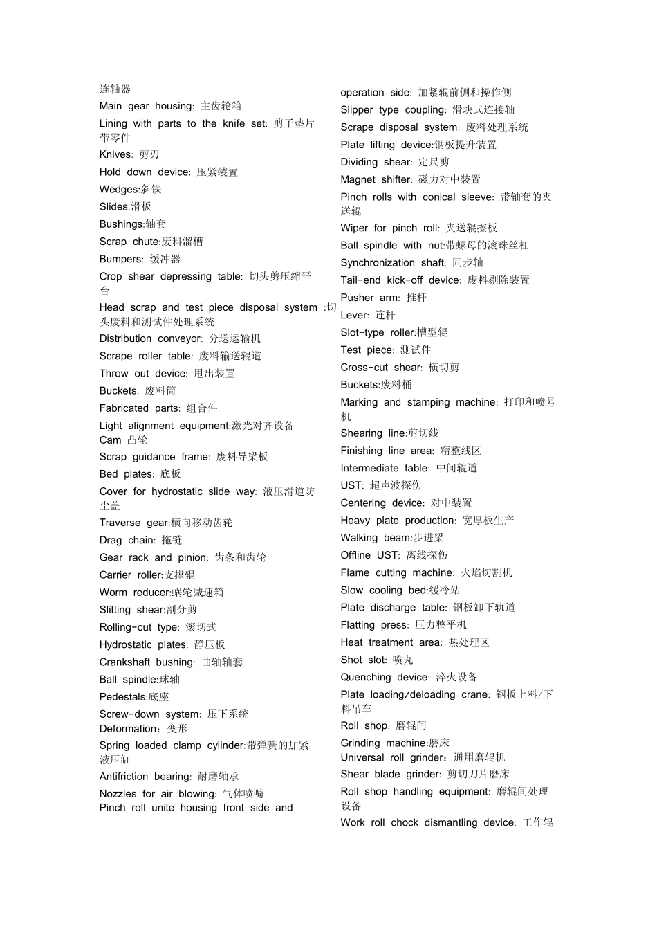 钢铁厂轧机术语外语_第3页