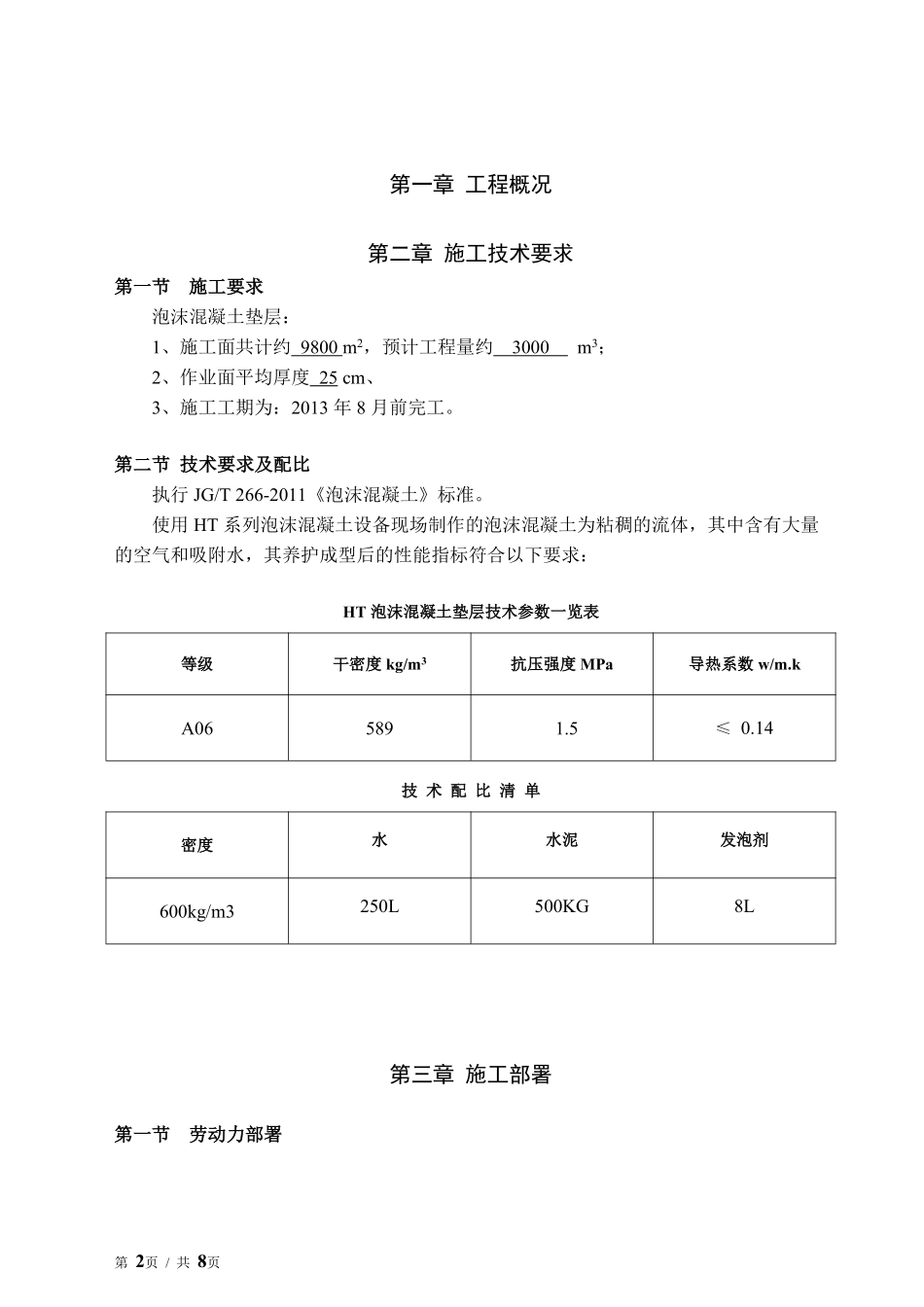 泡沫混凝土找坡施工方案_第2页
