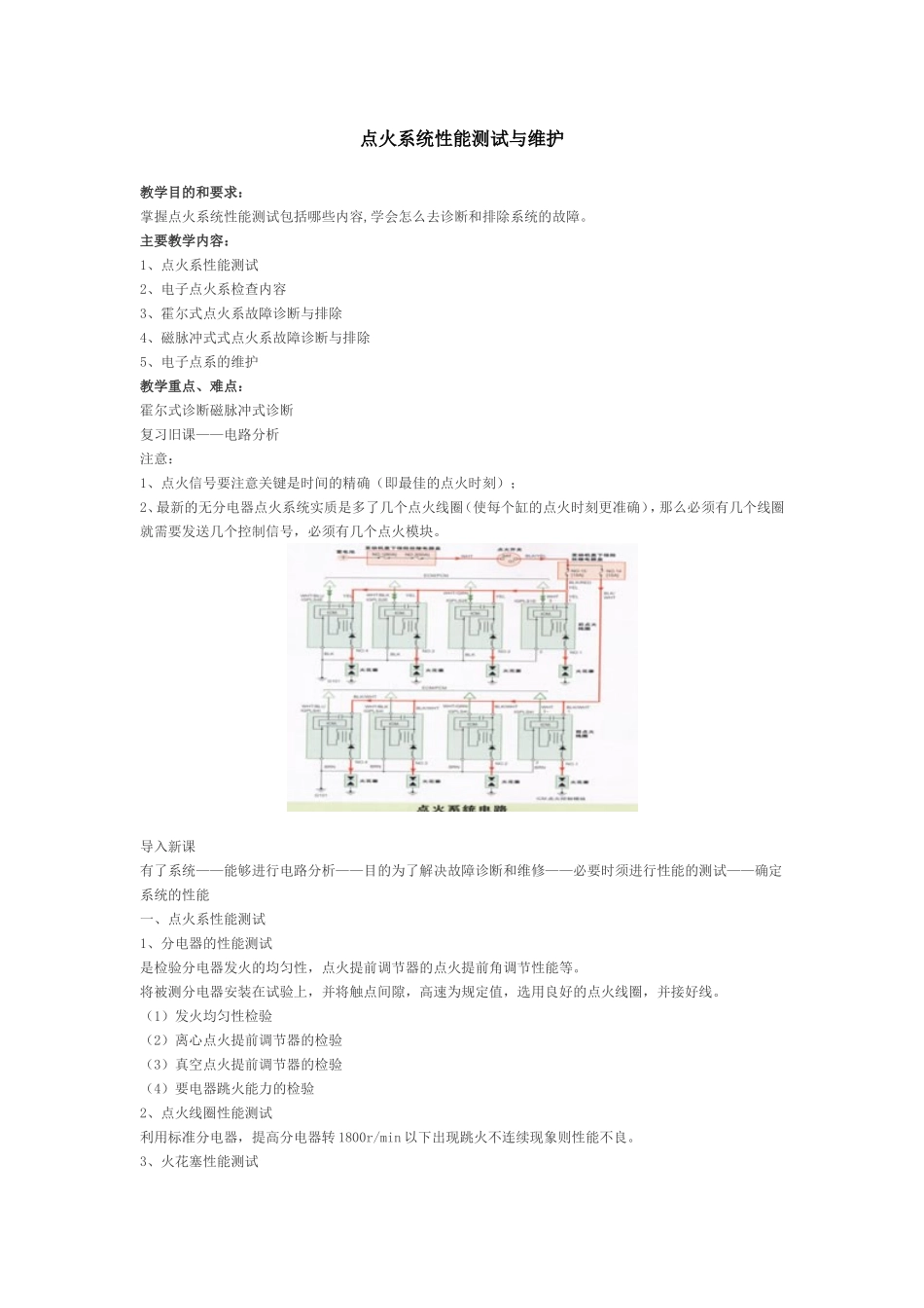 点火系统性能测试与维护_第1页