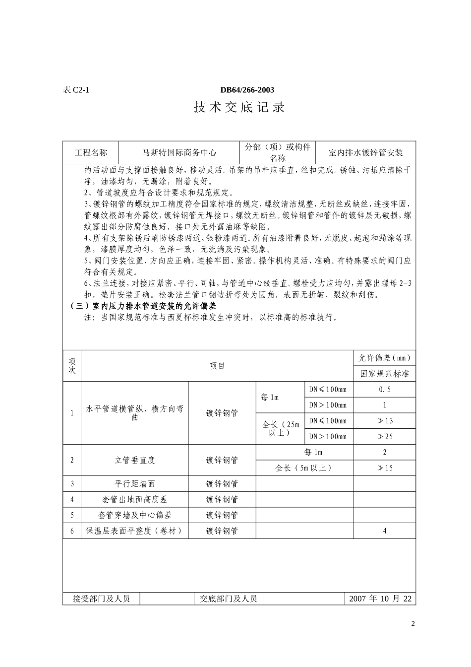 镀锌管技术交底_第2页