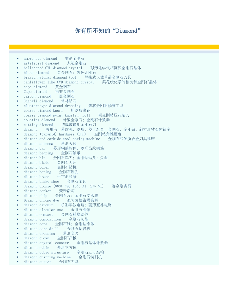 你有所不知的Diamond_第1页