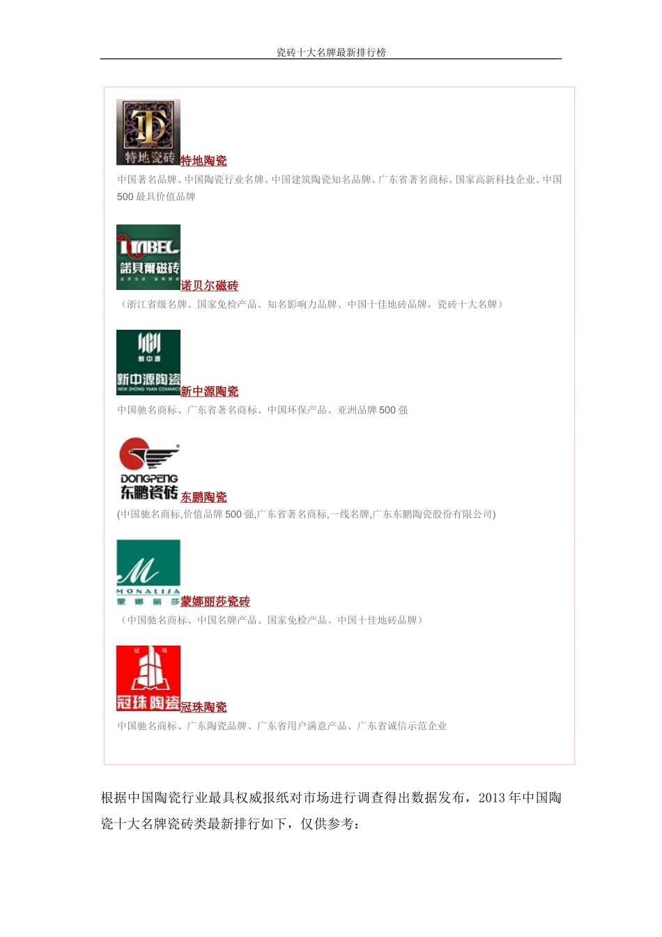 中国瓷砖十大名牌最新排行解读_第2页