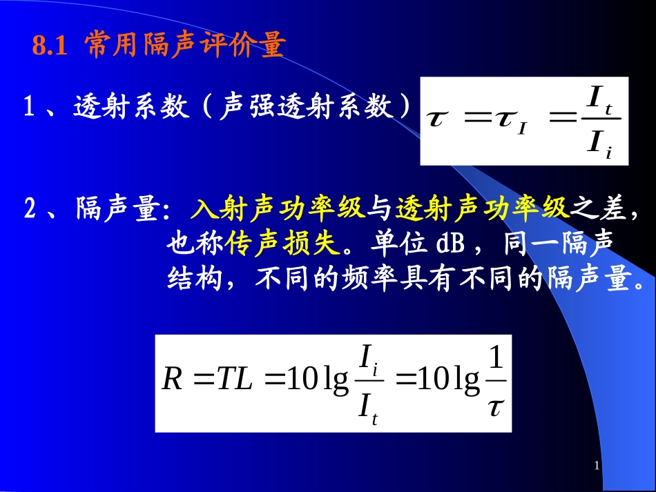 第八章  隔声降噪技术_第1页