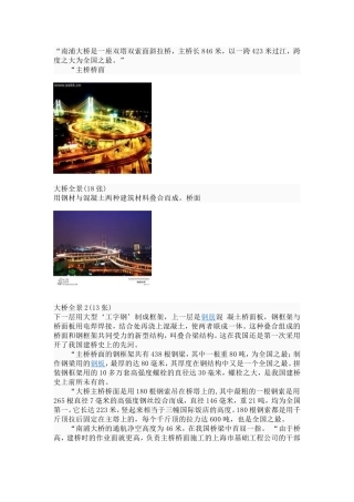 南浦大桥是一座双塔双索面斜拉桥