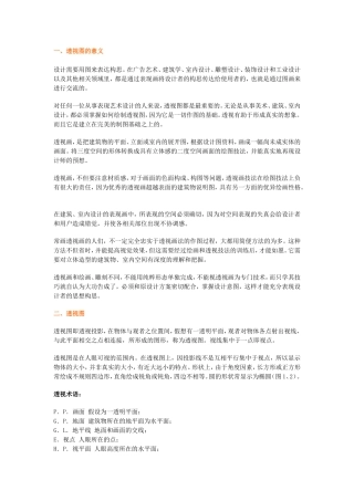 平面中描述立体之透视详解