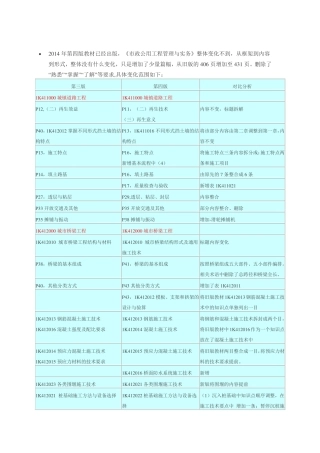 一建市政三四版教材改版