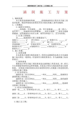铁路涵洞施工方案