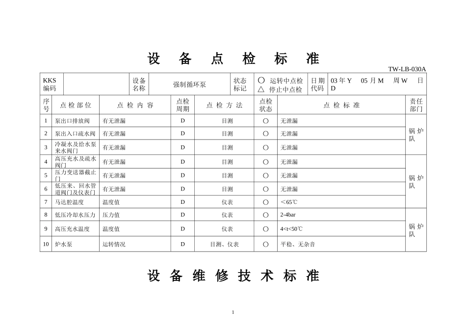 强制循环泵四大标准格式#_第1页