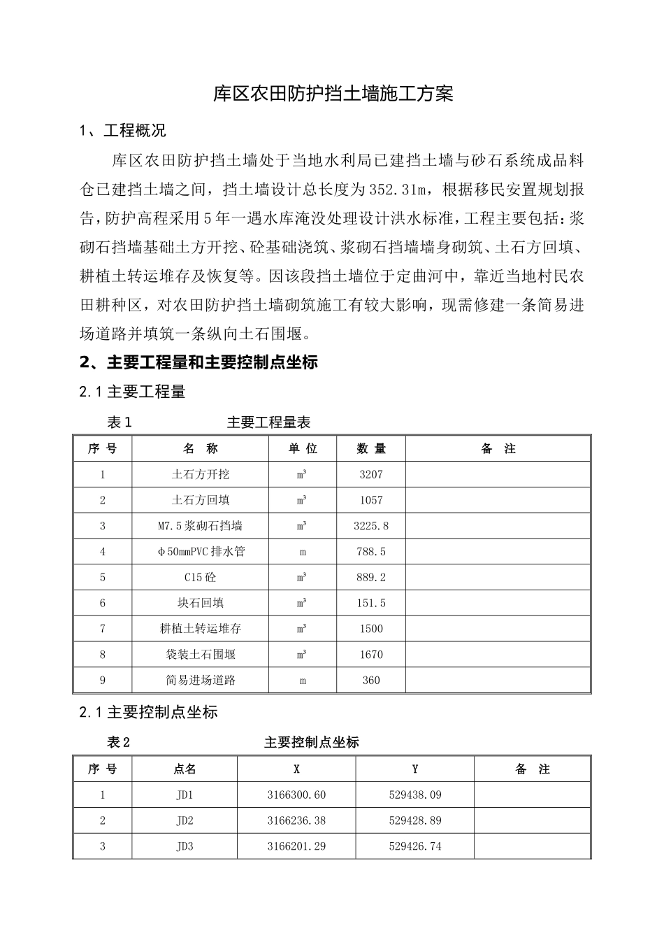 库区农田防护挡土墙施工方案_第2页