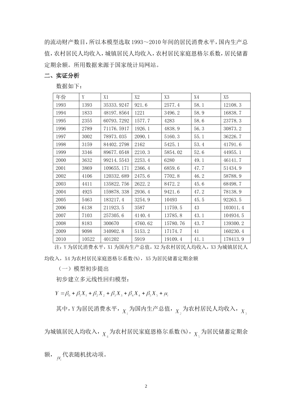 影响我国居民消费水平因素分析_第2页