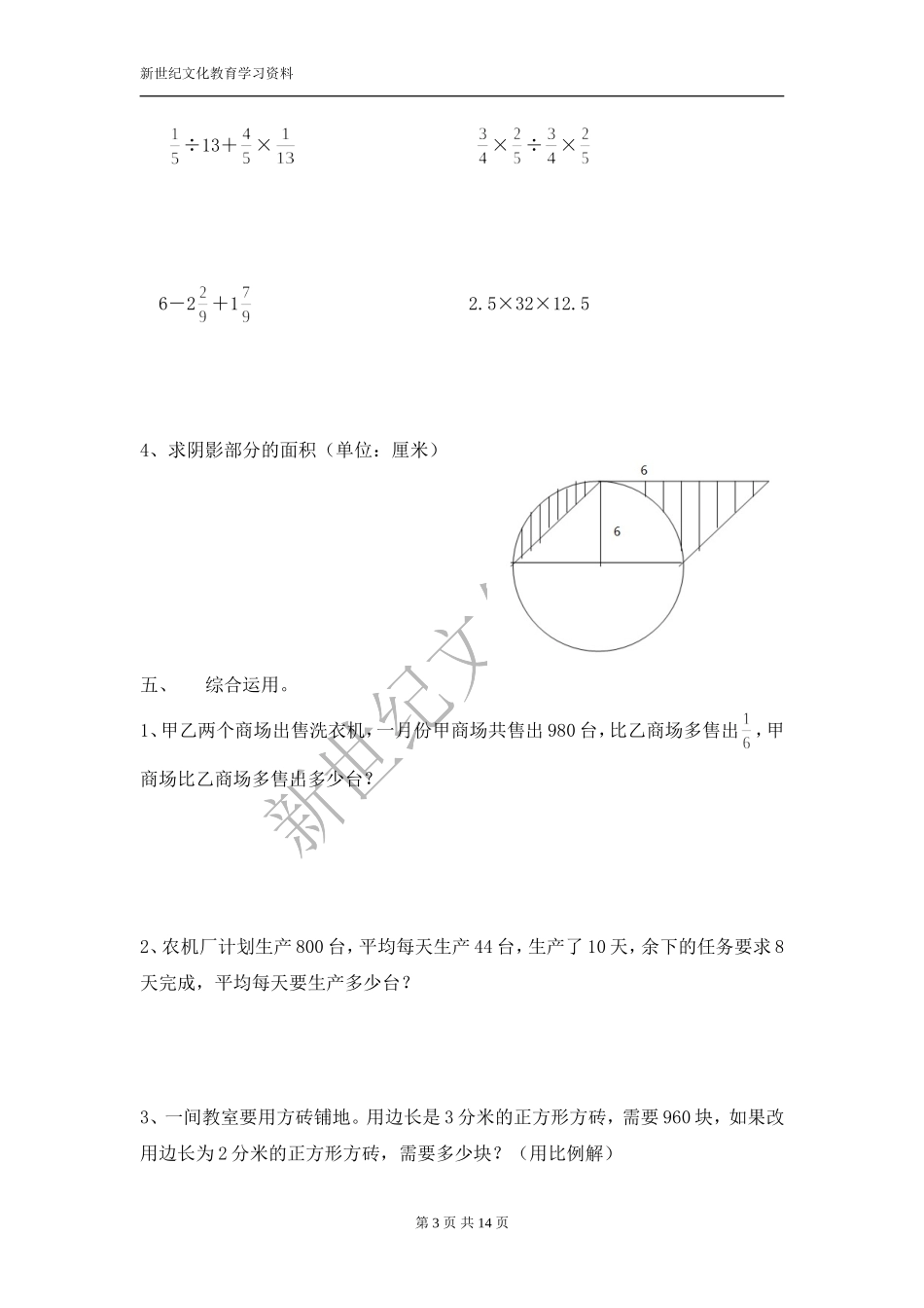 小升初数学闯关1_第3页