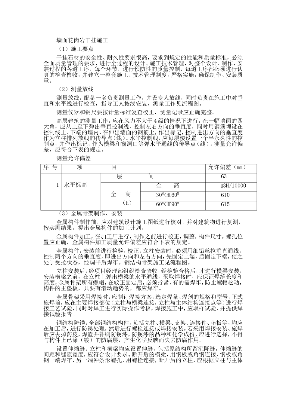 墙面花岗岩干挂施工_第1页