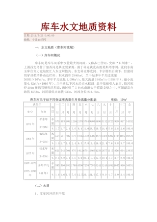 库车水文地质资料