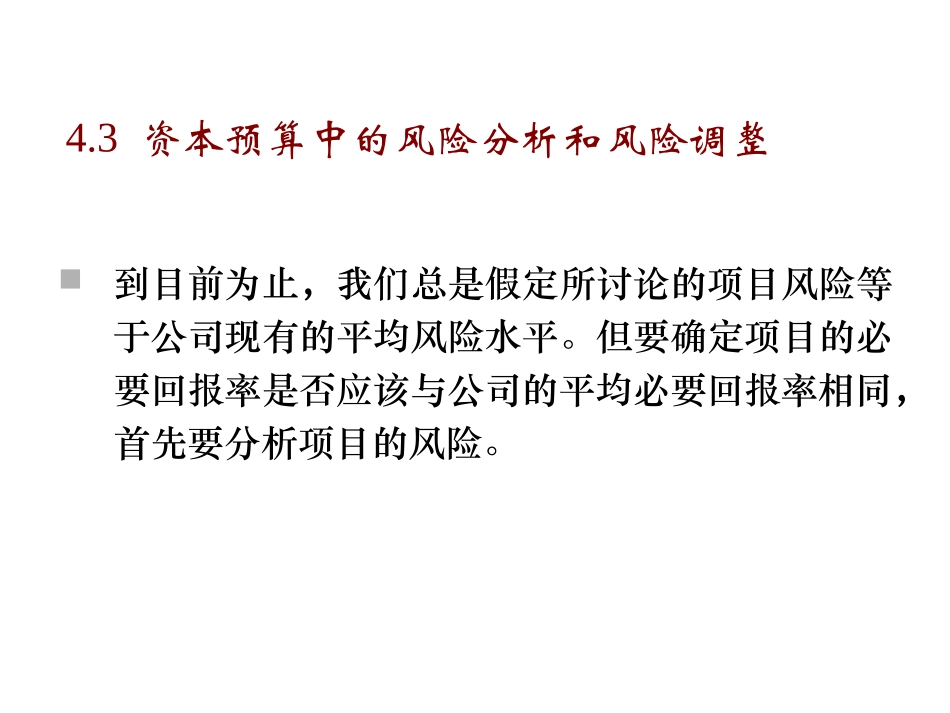 资本预算项目风险分析_第1页