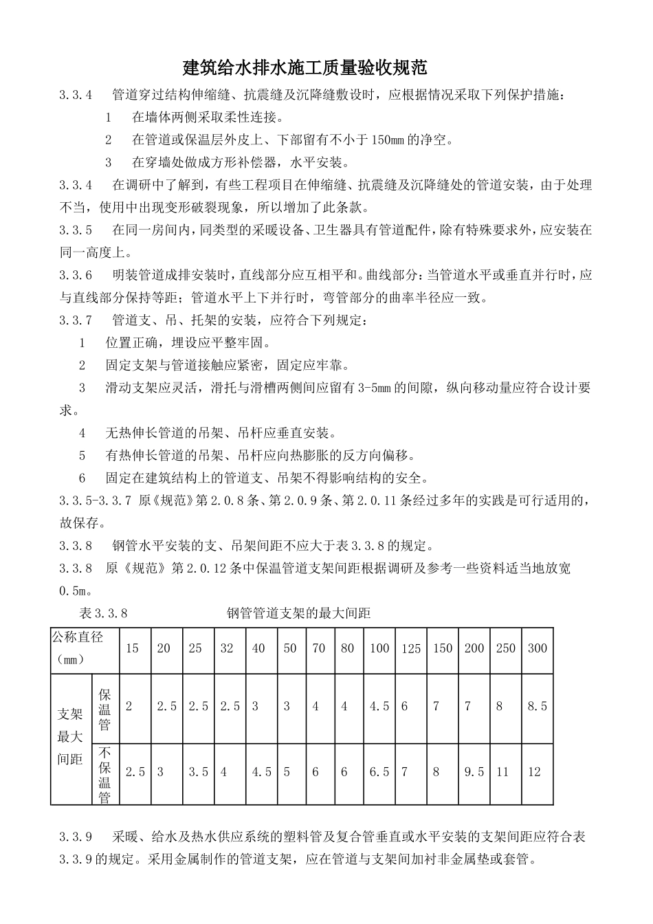 建筑给水排水施工质量验收规范_第1页