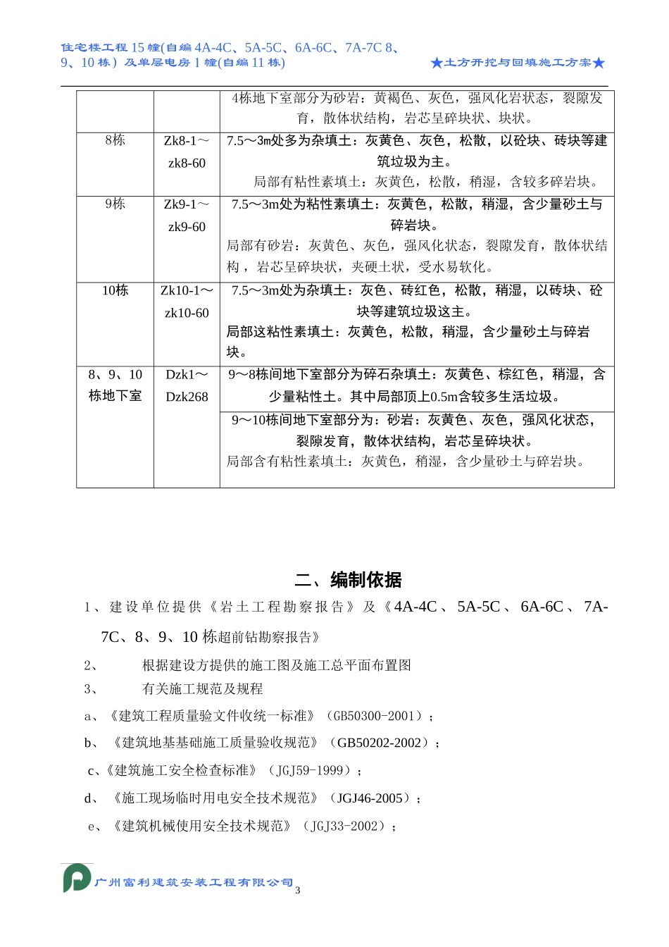 土方开挖与回填施工方案_第3页