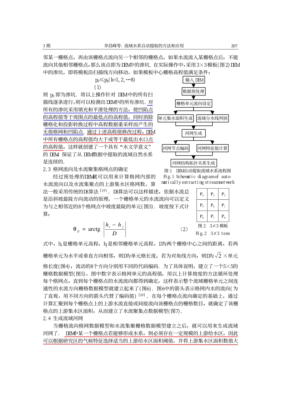 流域水系自动提取的方法和应用_第3页