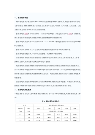 钢丝绳拉力计算