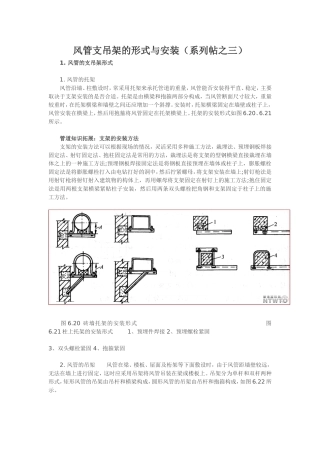 风管支吊架的形式与安装(系列帖之三)