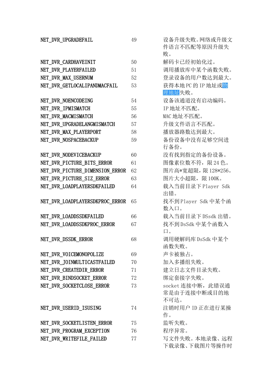 海康设备错误代码_第3页