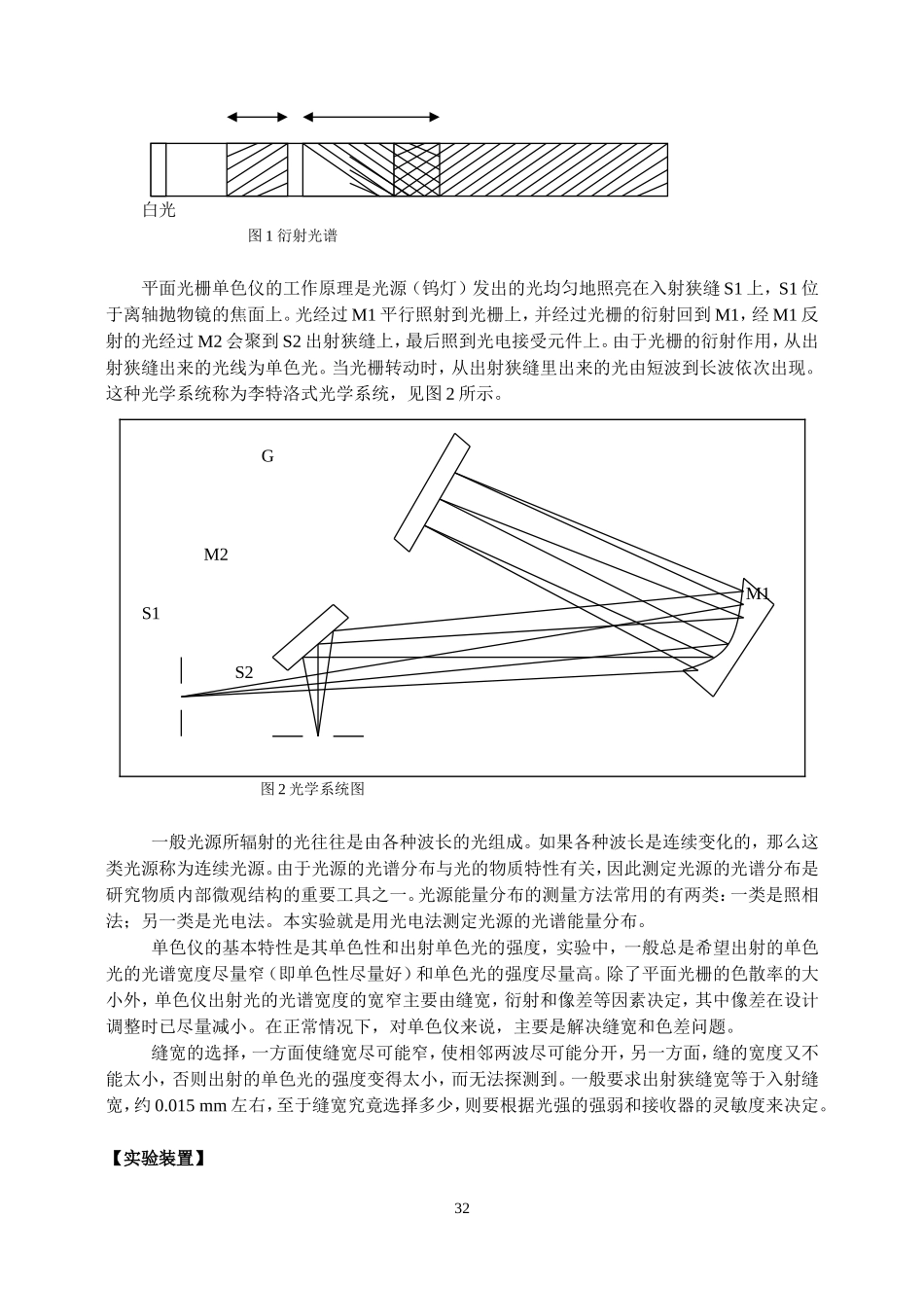 实验七  平面光栅单色仪应用_第2页