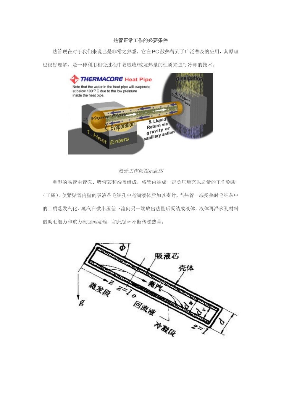 热管正常工作的必要条件_第1页
