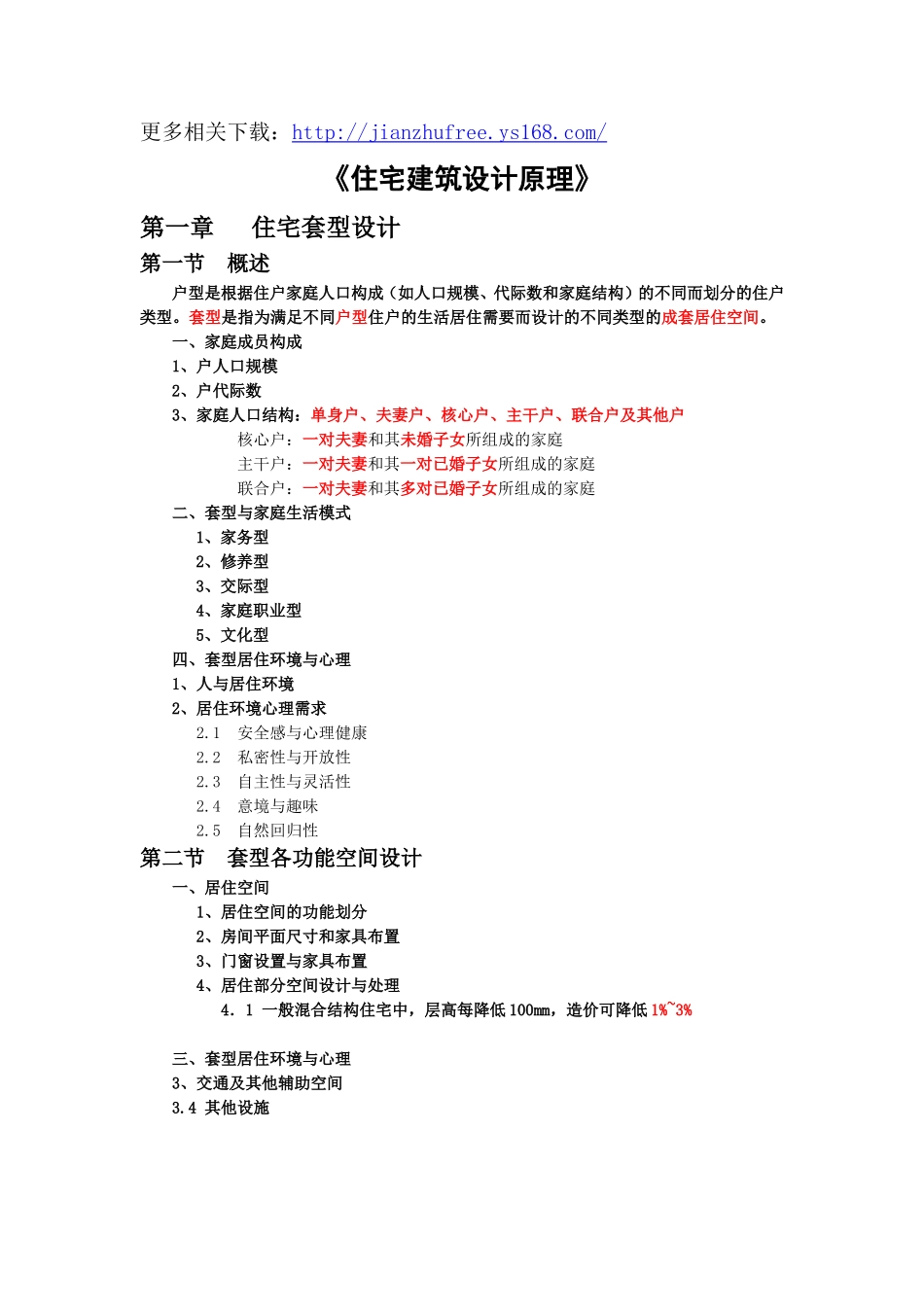 住宅建筑设计原理_第1页